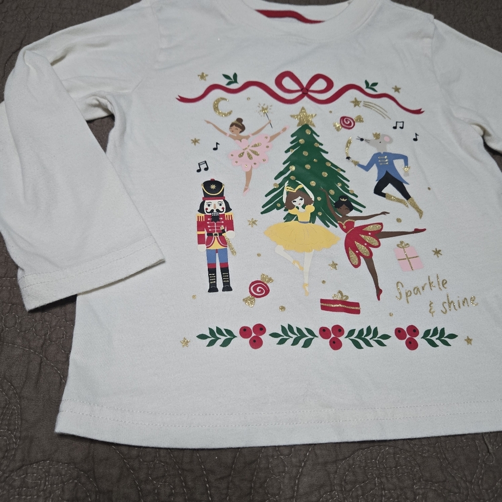 Nutcracker CHRISTMAS Ballet toddler shirt, sparkle and shine, 3T - Picture 4 of 9